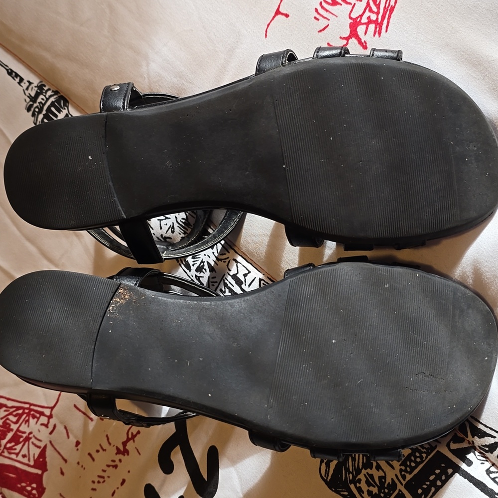 White Mountain Black Strappy Sandals - Picture 10 of 12